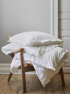 ELMAGoldParure de lit ELMA coton lavé 240x220 blanc