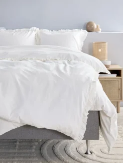 ELMAGoldParure de lit ELMA coton lavé 240x220 blanc