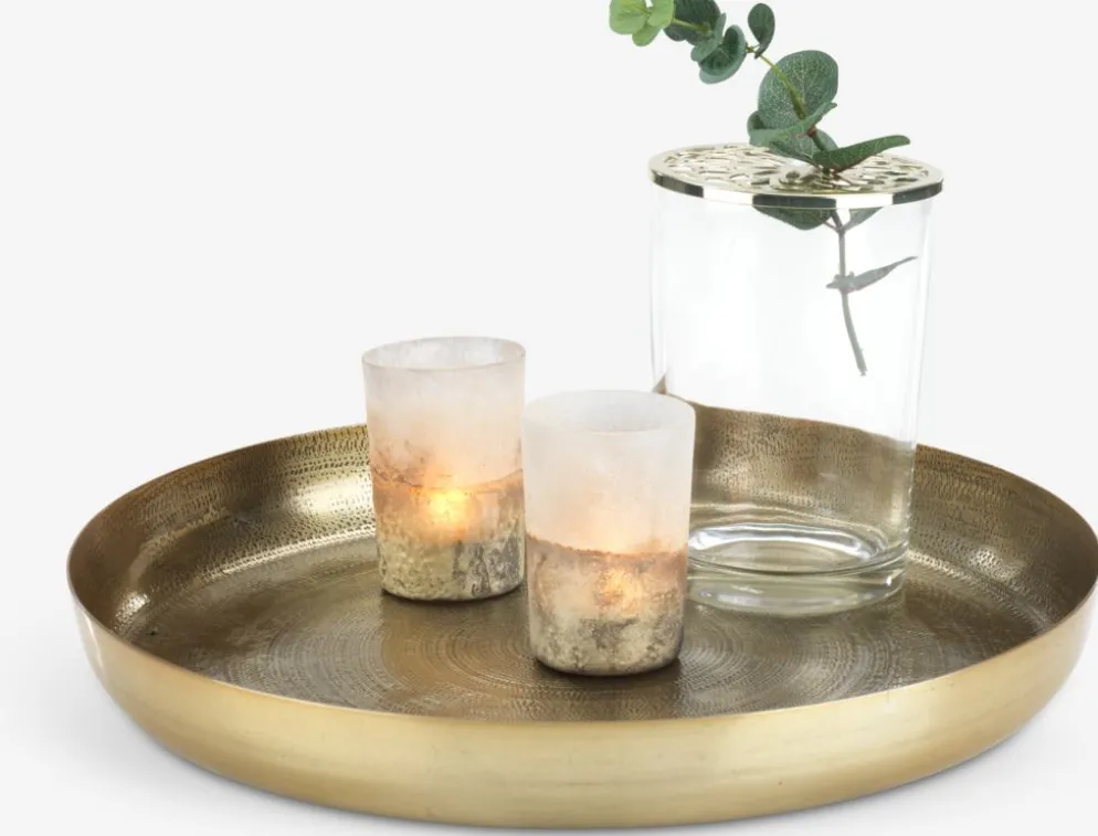 ERLINGPlateau décoratif ERLING Ø34xH4cm laiton