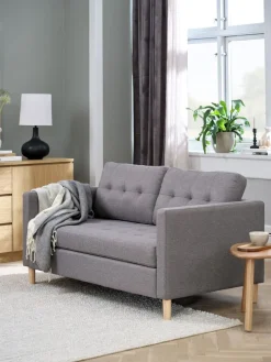 FALSLEVCanapé FALSLEV 2 places tissu gris