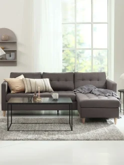 FALSLEVCanapé FALSLEV méridienne tissu gris