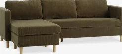 FALSLEVCanapé FALSLEV méridienne velours côtelé vert olive