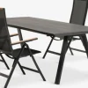 FAUSING + BREDSTENFAUSING L220 table + 4 BREDSTEN chaises noir
