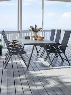 FAUSING + BREDSTENFAUSING L220 table + 4 BREDSTEN chaises noir