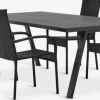 FAUSING + GUDHJEMFAUSING L220 table + 4 GUDHJEM chaises noir