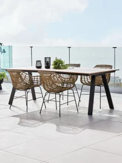 FAUSING + ILDERHUSEFAUSING L220 table + 4 ILDERHUSE chaises naturel
