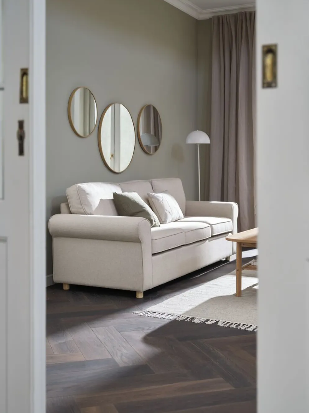 FERRITSLEVCanapé FERRITSLEV 3 places tissu beige
