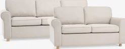 FERRITSLEVEnsemble canapés FERRITSLEV 2 pièces tissu beige