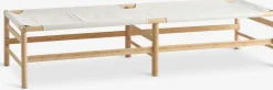 FRYDENDALBanquette FRYDENDAL 196x72 tissu beige/bambou