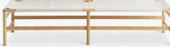 FRYDENDALBanquette FRYDENDAL 196x72 tissu beige/bambou
