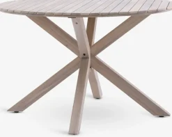 FUGLSAND + GAMMELBYFUGLSAND Ø120 table bois dur + 4 GAMMELBY chaise gris