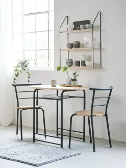 GADSTRUPGADSTRUP L92 table + 2 GADSTRUP chaises noir/coloris chêne