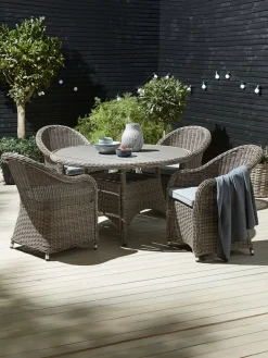 GAMMELBYGAMMELBY Ø130 table + 4 GAMMELBY chaises gris
