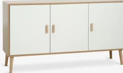 GAMTOFTEBuffet GAMTOFTE 3 portes coloris chêne chaud/blanc