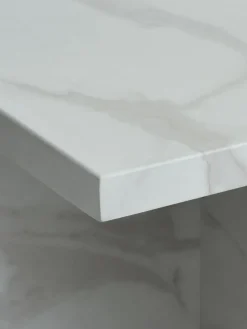GANDRUPBout de canapé GANDRUP 45x45 coloris marbre blanc