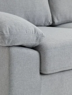 GEDVEDCanapé GEDVED 3 places tissu gris clair