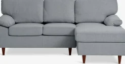 GEDVEDCanapé GEDVED méridienne tissu gris clair