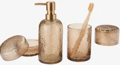 GENEVADBoîte de rangement GENEVAD Ø10xH6cm verre brun