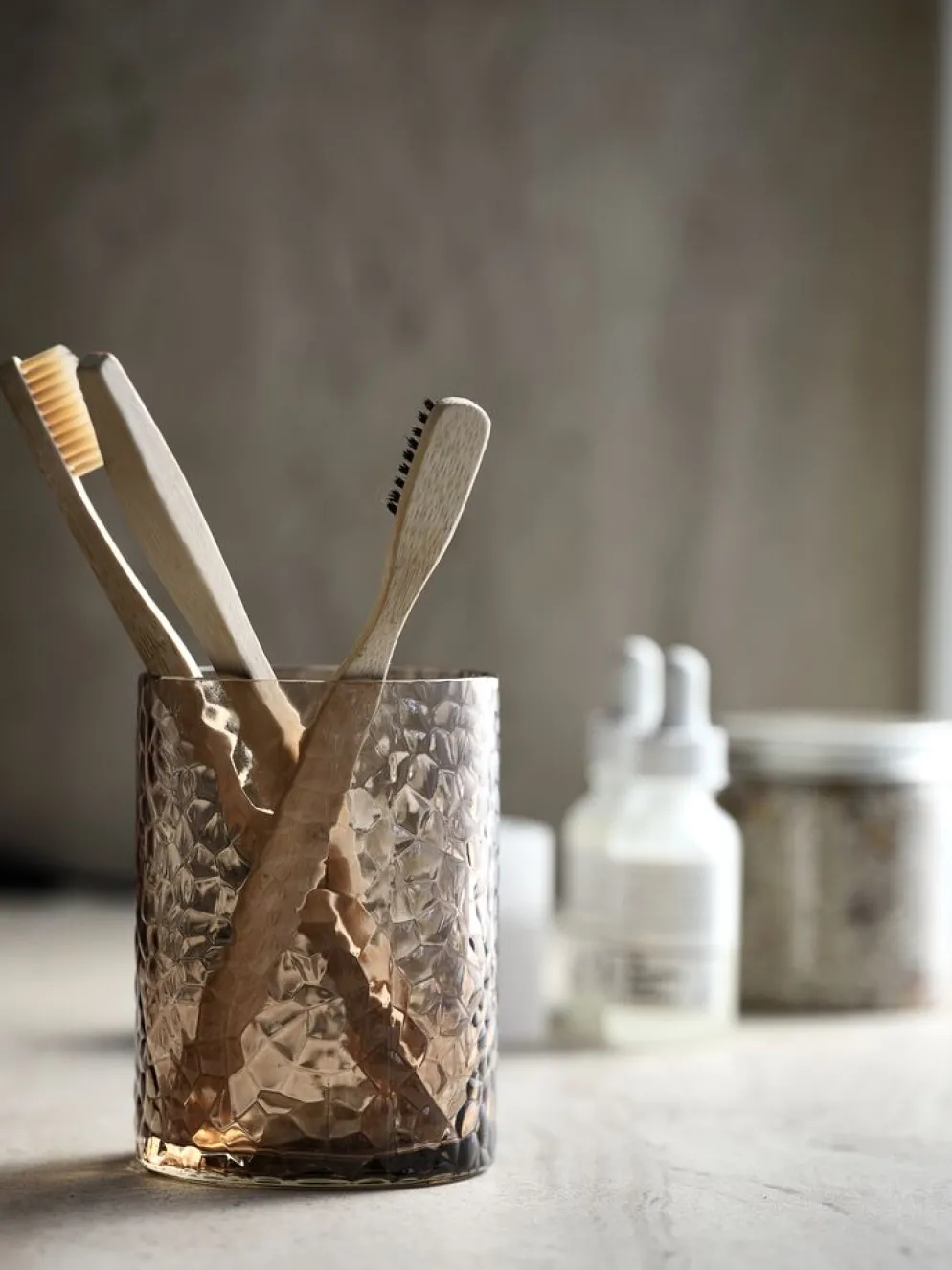 GENEVADPorte-brosses à dents GENEVAD verre recyclé brun