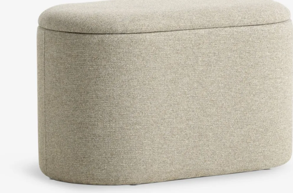 GISLEVPouf GISLEV 65x36 a/rangement tissu sable