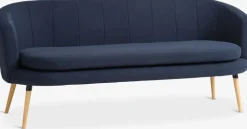 GISTRUPCanapé GISTRUP 3 places tissu bleu foncé
