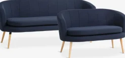 GISTRUPCanapé GISTRUP 3 places tissu bleu foncé