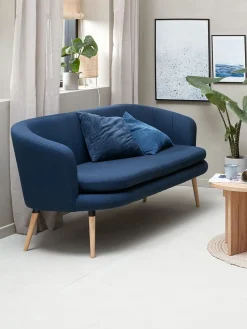 GISTRUPCanapé GISTRUP 3 places tissu bleu foncé