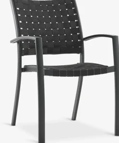 GLOMFJORDChaise empilable GLOMFJORD noir