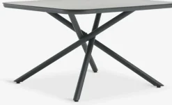 GOTHENBURG + HEMSEDALGOTHENBURG L120 table gris + 4 HEMSEDAL chaises noir