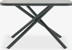 GOTHENBURG + HEMSEDALGOTHENBURG L120 table gris + 4 HEMSEDAL chaises noir