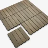 GRAVANDDalle de terrasse GRAVAND l30xL30 imitation bois gris 9pcs