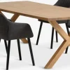 GRIBSKOV + ADSLEVGRIBSKOV L230 table chêne nat. + 4 ADSLEV chaises anthracite