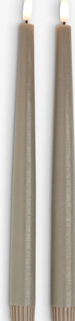 GUDMUNDBougie LED GUDMUND H29cm gris 2pcs/pqt