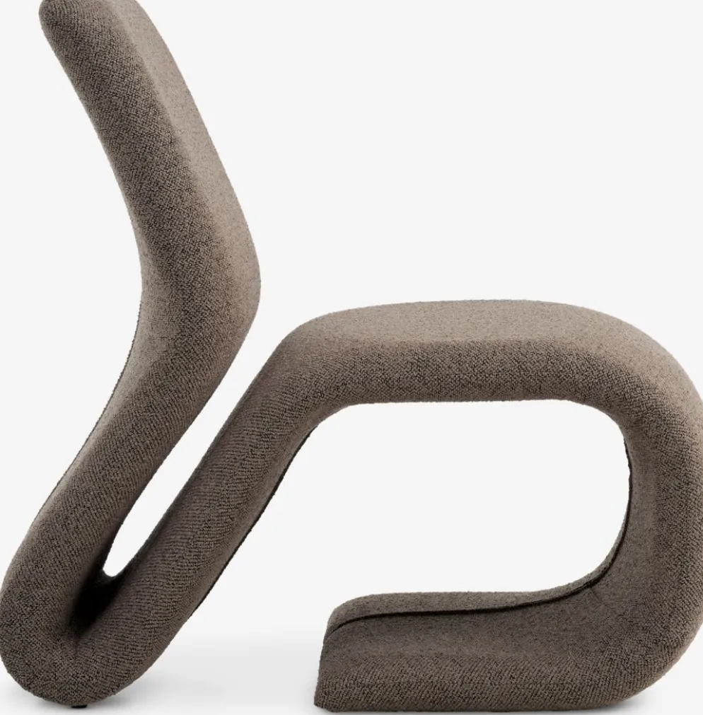 GULDBJERGFauteuil lounge GULDBJERG tissu sable foncé