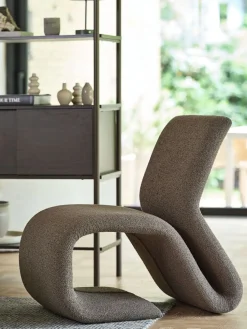 GULDBJERGFauteuil lounge GULDBJERG tissu sable foncé