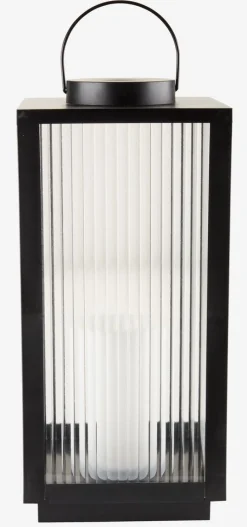 GULDSMEDLanterne GULDSMED l22xL22xH48cm a/LED noir