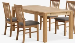 HAGEHAGE L190 table chêne naturel + 4 HAGE chaises chêne naturel