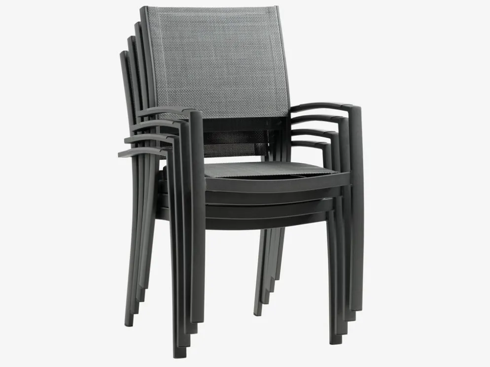 HAGEN + STRANDBYHAGEN L214 table + 4 STRANDBY chaises gris
