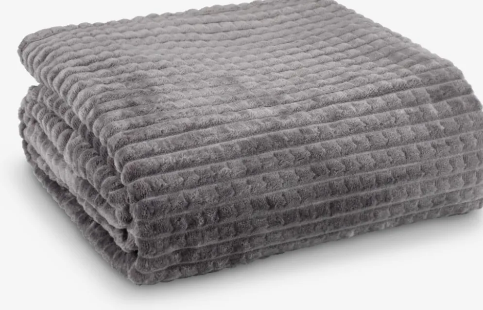 HAGTORNPlaid polaire HAGTORN 140x200 gris