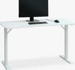 HALBJERGBureau gaming HALBJERG 65x135 a/LED blanc