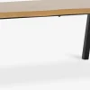 HALSKOVTable basse HALSKOV 70x120 coloris chêne naturel/noir