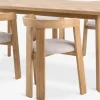 HARESKOV + BOVRUPHARESKOV L200 table coloris chêne naturel + 4 BOVRUP chaises
