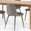HARESKOV + ULDALHARESKOV L200 table coloris chêne + 4 ULDAL chaises brun