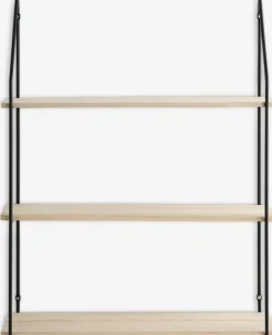 HEJLSMINDEÉtagère murale HEJLSMINDE 3 tablettes noir/naturel