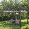 HJORTEMOSEPergola HJORTEMOSE l3xL3xH2,3m gris clair