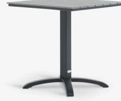 HOBRO + AIDTHOBRO L70 table gris + 2 AIDT chaises noir