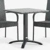 HOBRO + GUDHJEMHOBRO L70 table + 2 GUDHJEM chaises gris
