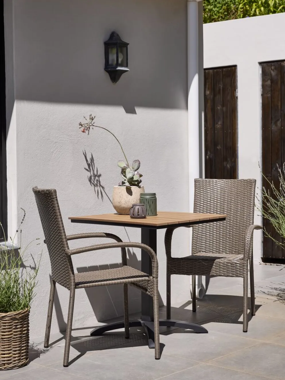 HOBRO + GUDHJEMTHY L60 table + 2 GUDHJEM chaises naturel