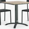 HOBRO + HAGLEBUHOBRO L70 table naturel + 2 HAGLEBU chaises noir