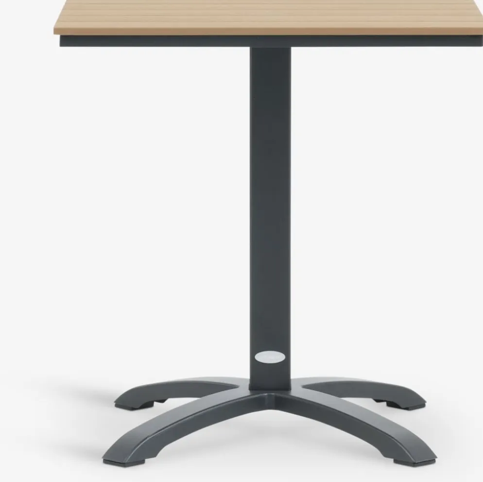HOBRO + HAGLEBUHOBRO L70 table naturel + 2 HAGLEBU chaises noir